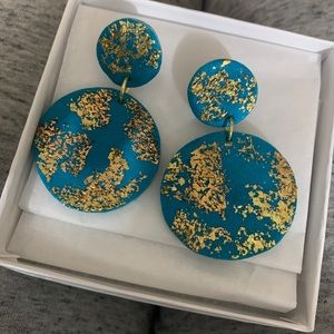 Turquoise Fool Clay Earrings